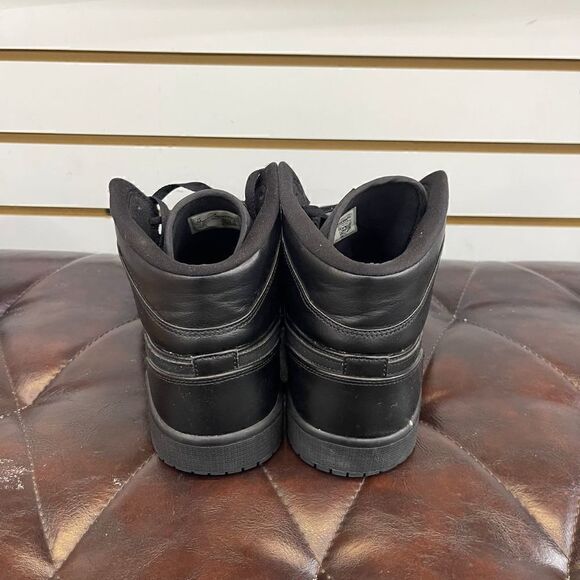 Nike Air Jordan 1 Mid Triple Black Basketball Sneakers Shoes Men’s Size 13 - Picture 4 of 8